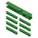 PATIKIL 2.8 木製カラークロスピン 100個 カラフルな木製クロスクリップ 強力なグリッ プ 写真掛け洗濯 物干し写真装飾工芸品 緑