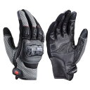 デイトナ(Daytona) バイク用 グローブ 春夏 手のひら本革(ヤギ革) カーボンプロテクター スマホ対応 カーボンメッシュグローブ HBGー116 グレー Sサイズ 25908
