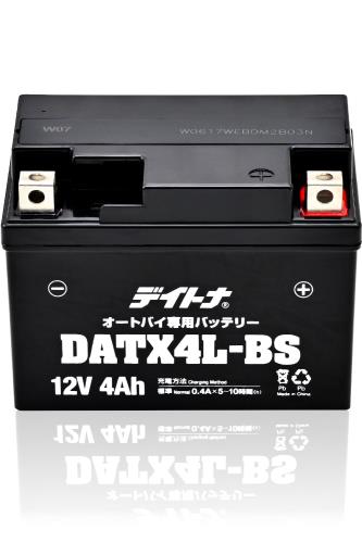 デイトナ(Daytona) バイク用 バッテリー DATX4L-BS(YTX4L-BS互換品) 12V 密閉型 ゲルタイプ メンテナンスフリー 液入り充電済み