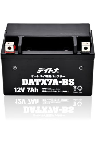 デイトナ(Daytona) バイク用 バッテリー DATX7A-BS(YTX7A-BS互換品) 12V 密閉型 ゲルタイプ メンテナンスフリー 液入り充電済み