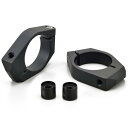 デイトナ(Daytona) バイク用 ウインカーステー 43mmフォーククランプ 取付穴8mm 配線逃がし加工 D-Light専用ナット付属 ウインカーブラケット 左右セット 19270 ブラック