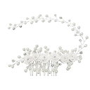 サムコス 髪飾り カチューシャ 女の子 ヘッドドレス ヘアアクセサリー ヘアコーム 花 パール ジュエリー 上品 入学式 発表会 結婚式 写真撮影