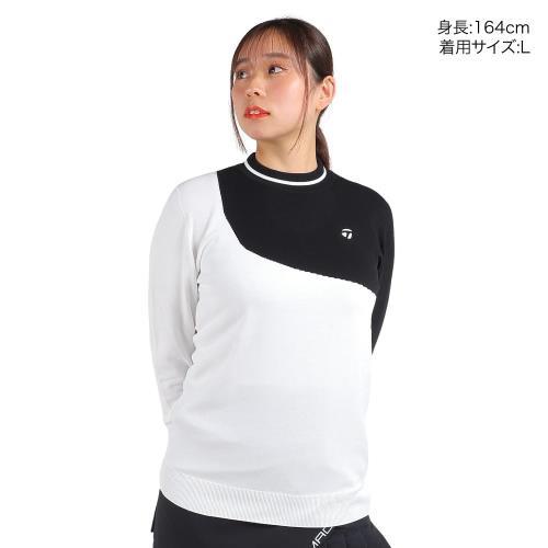 [テーラーメイドゴルフ] セーター アシンメトリーモックセーター レディース TL117 ホワイト