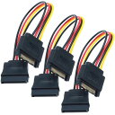 サムコス SATA 電源延長ケーブル 3本セット 20cm SATA ...(2)