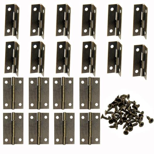 サムコス 蝶番 4穴 20個入り 丁番 ミニバットヒンジ ステンレス平型蝶番 ドアバット蝶番 ドアハード ウェアヒンジ パーツ 金具 家具補修 DIY木工