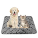 サムコス 犬 猫 ペットマット グレー 保温マット ペット用 マット 暖かい 自熱毛布 ホットマット 物理的保温 滑り止め 柔らかい 防寒 洗える 小型 中型 猫 犬用 (L)