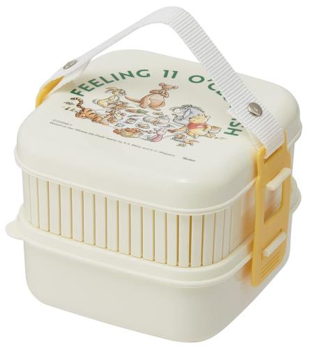 スケーター ピクニックバスケット 2段 弁当箱 大型 サンドイッチケース ディズニー くまのプーさん