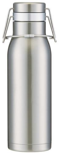 サイズ:直径8.6×高さ28cm 素材・材質:口がね・フタ外側=ステンレス鋼 内びん=ステンレス鋼(内側フッ素加工) 胴部・ワイヤー=ステンレス鋼(アクリル樹脂塗装) フタ内側=ポリプロピレン キズ防止シリコーン・パッキン=シリコーン ワイヤー固定リング=アルミ合金 底板=エラストマー 生産国:中国 容量:1リットル 保冷効力:7度以下(6時間)