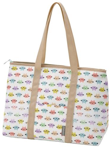 スケーター (skater) 防水 トートバッグ ねこっと カラフル 横37x縦28xマチ18cm KCWB1-A