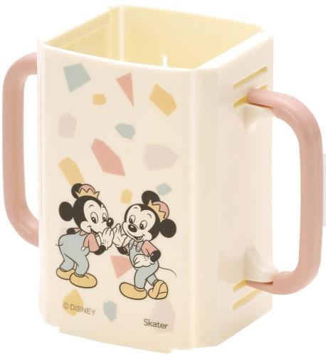 スケーター(Skater) 紙パック飲料ホルダー 折りたたみハンドル 両手マグ ディズニー ミッキーマウス フ..