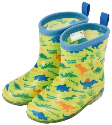 スケーター(Skater) レインブーツ シューズ 長靴 子供用 ディノサウルス ピクチャー 反射テープ付 16cm..