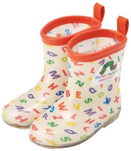 スケーター (skater) レインブーツ シューズ 長靴 子供用 はらぺこあおむし アルファベット 反射テープ..