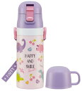 スケーター(Skater) 子供用 2WAY ステンレス キッズ 水筒 コップ付き 350ml ハッピースマイル 女の子 SKDC3-A