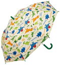 子供用 日傘 55cm ディノザウルス ピクチャーブック 9~10才向け 約125~135cm 小学生 ワンタッチジャンプ式 UVカット 8本骨スケーター(skater) 恐竜 男の子 晴雨兼用傘 UBSR3-A