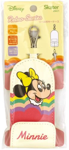 スケーター(Skater) リール付き キーケース キーホルダー 鍵収納ケース レトロ ミニーマウス ZKC1-A