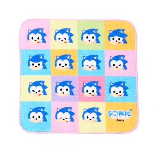 セガフェイブ（SEGA Fave） SONIC＆FRIENDS ハンドタオルA (ソニック マス目)