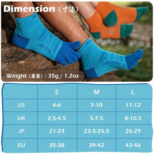 [TRIWONDER] スポーツソックス ランニングソックス トレーニングソックス 5本指 陸上ウエア テニス ゴルフ フィットネス 靴下 メンズ 陸上競技ソックス 防臭 吸汗 くつした (L, 08 ブルー/グリーン/オレンジ)