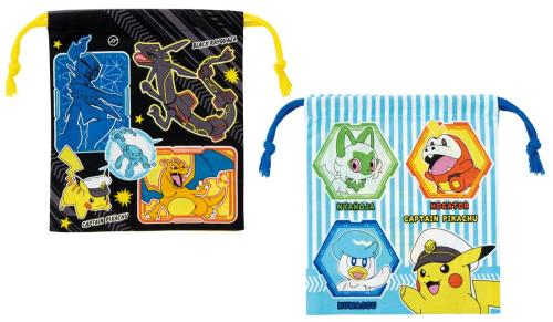 スケーター(Skater) マチ付 お弁当 巾着袋 2枚セット ポケモン 24 男の子 KB64WN