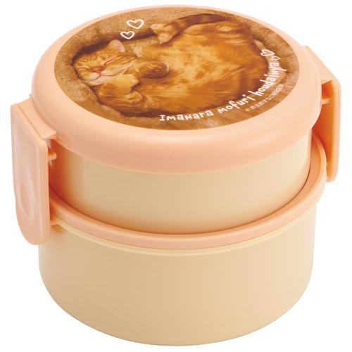 スケーター(Skater) 弁当箱 500ml 2段 丸型 おにぎりケース 抗菌 茶太郎ときなこ 日本製 ONWR1AG-A