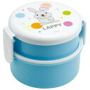 スケーター(Skater) 弁当箱 500ml 2段 丸型 おにぎりケース 抗菌 ラッピー 日本製 ONWR1AG-A