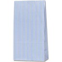 シモジマ ヘイコー 紙袋 マチ付 ファンシーバッグ S1 モノストライプ 青 12x6.5x22cm 100枚