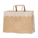 シモジマ ヘイコー 手提 紙袋 フラットチャームバッグ 340-1 ホワイト 34x12x24cm 50枚 003277202