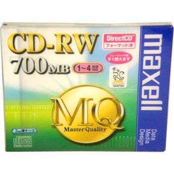 アウトレットマクセル CD-RW 700MB 1-4倍速 DirectCDフォーマット済 7mm厚ケース**