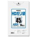 ケース販売HEIKO ゴミ袋 HDポリ袋 半透明 012 45L ナチュラル 006601300 1ケース(10枚入×100袋 合計1000枚)