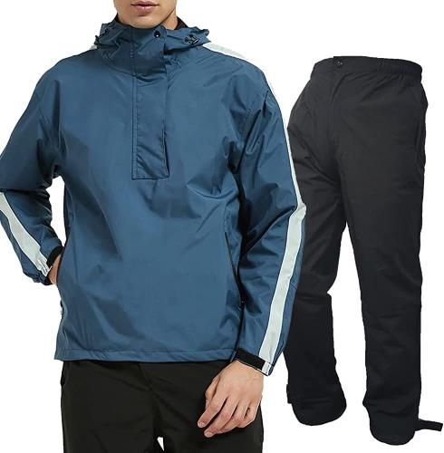 [アラシヤマ] ゴルフ レインウェア メンズ レインスーツ 上下 ゴルフウェア 反射シート・軽量・ストレ..