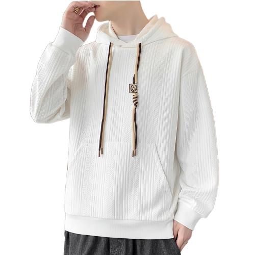 [Aaronlive] メンズパーカー長袖秋冬服フード付きトレーナー メンズ パーカー 大きいサイズ 人気 プルオーバー トレーナー カジュアル 快適 ゆったり プルオーバー white L