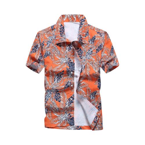 [Formemory] アロハシャツ メンズ 半袖シャツ メンズ 柄シャツ メンズ 速乾 通気 超軽量 Tシャツ 開襟シャツ ハワイ風 人気 かっこいい 軽量 夏物 薄い手 涼しげ 海水浴 ハワイアンシャツ イベント シャツ 5色 (2XL, D)