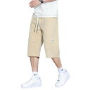 パンツメンズ 夏 7分丈 半ズボン ゆったり カーゴパンツ ショートパンツ クロップドパンツ 接触冷感 涼感 カジュアル 無地 快適 かっこいい ズボン ワイドパンツ 短パン ボトムス リラックスパンツ エアパンツ kaqi 2XL