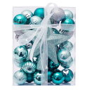 クリスマス 飾り クリスマスツリー ボール オーナメント クリスマス装飾品 クリスマスボール 飾り付け 30個セット 星 ボール クリスマス デコレーション 道具 小物 クリスマスツリー用 パーティー イベント 多用途 (ミントグリーン)