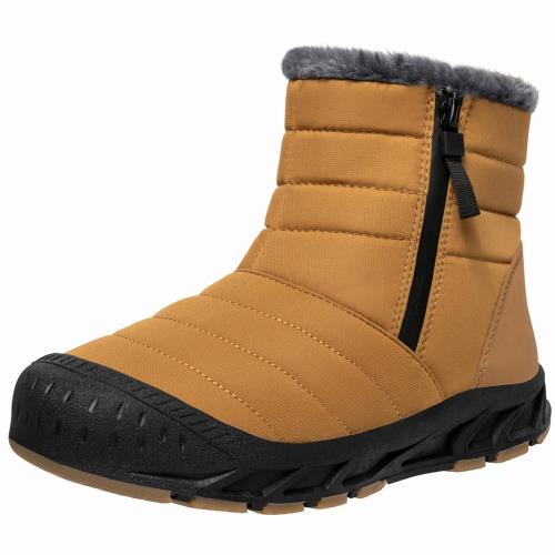 スノーブーツ レディース スノーシューズ 軽量 防寒 靴 雪 冬 ブーツwinter snow boots for women ウィンターブーツ 裏起毛 防滑 人気 ボア 暖かい ショートブーツ ウインターシューズ イエロー 23.0