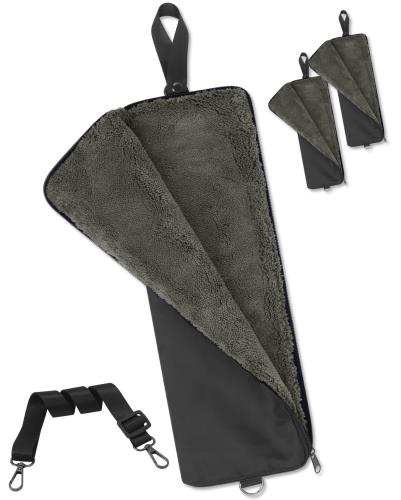 3倍! 超吸水タオル生地・3サイズ選べる 傘カバー 折畳傘 ケース 防水 折り畳み 傘ケース 傘袋 折畳傘ケース 折り畳み傘カバー 折りたたみ傘カバー カバー肩紐付き 吸水 軽量 梅雨 通勤 通学 (グレー＊2, M)