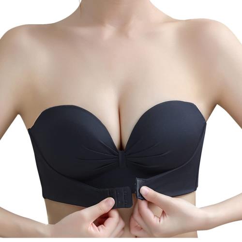 [Tophana] ストラップレスブラ チューブトップ ダンスてもズレ落ちず・三重滑り止め強化・蒸れにくい ストレスフリー・美胸美背 紐なしブラ 脇高 ノンワイヤー 高弾性 柔らかい シームレスブラ 結婚式 オフショル インナー ブラジャー 寄せブラ バストアップ (S（70B）, ブラ