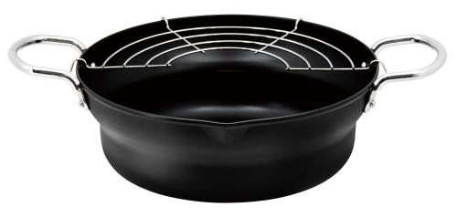 和平フレイズ 少ない油で揚げる 鉄 天ぷら鍋 24cm 段付 IH対応 ガス 揚げ物 鍋 揚げ鍋 天麩羅 カラリーズ RB-2764