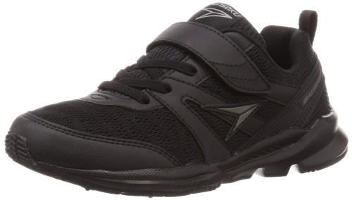 [シュンソク] スニーカー キッズ 男の子 女の子 白 黒 通学靴 幅広 軽量 15~27cm 3E 2E SJJ 0940 6380 ユニセックス子供 ブラック/ブラック 20.5 cm(4)