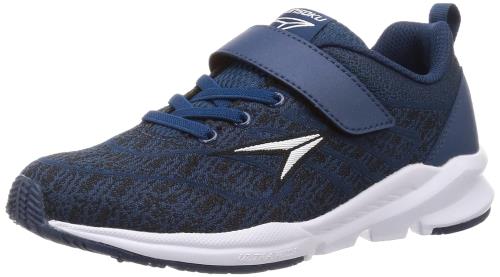 [シュンソク] スニーカー キッズ 男の子 女の子 子供靴 幅広 軽量 15~25cm 3E SJJ 1640 7850 ネイビー/ブラック 17.0 cm