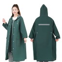 レインコート ポンチョ 自転車 レディース メンズ 防水 防風 レインウェア 雨具 梅雨対策 撥水 速乾 雨具 自転車ポンチョレインポンチョ 旅行 超防水 通勤 通学 男女通用レインコート4色 (濃い緑, L)