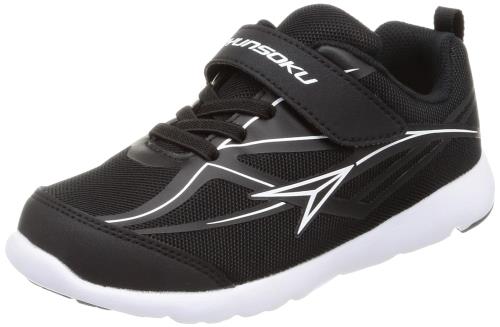 [シュンソク] スニーカー キッズ 男の子 子供靴 幅広 足育 軽量 14~22cm 3E SKF 2520 ブラック 19.0 cm