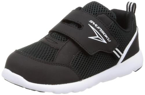 [シュンソク] スニーカー キッズ 男の子 女の子 子供靴 幅広 足育 軽量 14~22cm 3E SKF 2540 2400 ブラック 16.0 cm