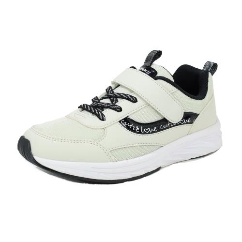 [シュンソク] スニーカー キッズ 女の子 子供靴 幅広 軽量 16~23cm 3E LEJ 8050 ベージュ 22.0 cm