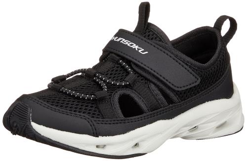 [シュンソク] サンダル 軽量 水陸両用 17~24.5cm 2E キッズ 男の子 女の子 SJJ 0810 ブラック 22.5 cm