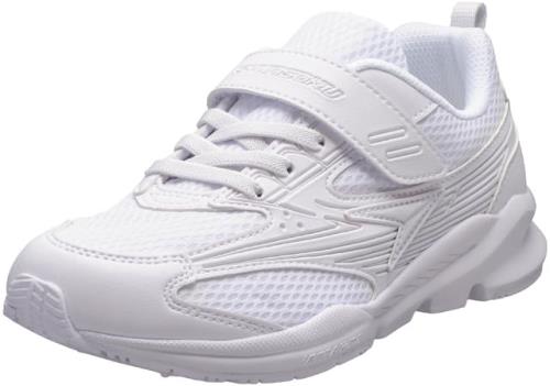 [シュンソク] スニーカー キッズ 男の子 女の子 白 黒 通学靴 幅広 軽量 16~25cm 3E SJJ 1600 ホワイト..