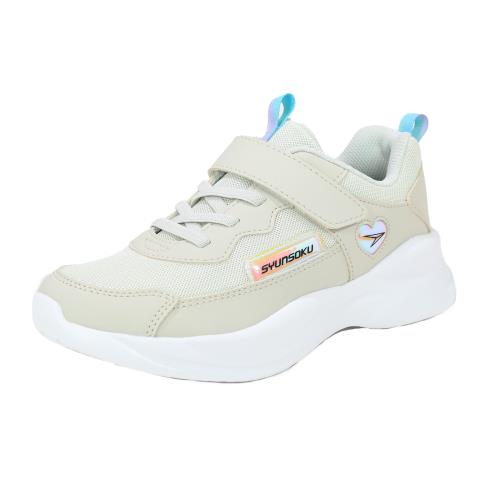 [シュンソク] スニーカー 運動靴 キッズ 女の子 子供靴 軽量 19~25cm 2E LEJ 8300 オフホワイト 19.5 cm(4)