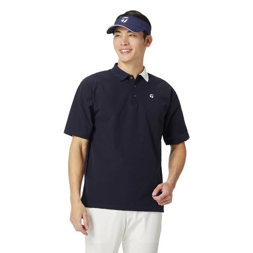 テーラーメイド(TAYLOR MADE) シアサッカーS/Sポロ ネイビー M メンズ 25SS UN633 テーラーメイド(TAYLOR MADE) シアサッカーS/Sポロ ネイビー M メンズ 25SS UN633