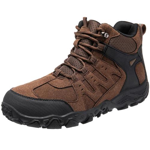 [SOARHOPE] トレッキングシューズ メンズ ハイキングシューズ 男性 初心者 登山 靴 アウトドアシューズ キャンプ 軽量 防滑 おしゃれ ダークブラウン 26.5 cm