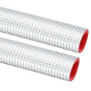 PATIKIL 6.6Ft パイプ断熱フォームチューブ 2個 1(25mm) 内径 1-7/16(37mm) 外径 アルミ箔付きヒートプリザベーションフォームチューブカバーラップ エアコンユニット用水管 シルバーレッド
