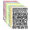 サムコス シール アルファベット 大文字 数字 ステッカー 8色 8枚セット 防水 PVC製 2と4cm 大文字 小文字 数字 ステッカー 日記 手帳素材/ドア/ロッカー/キッチン/アドレス/メールボックス用メールボックスナンバーステッカー ネームプレート/DIY 装飾用 自己粘着ラベルシー